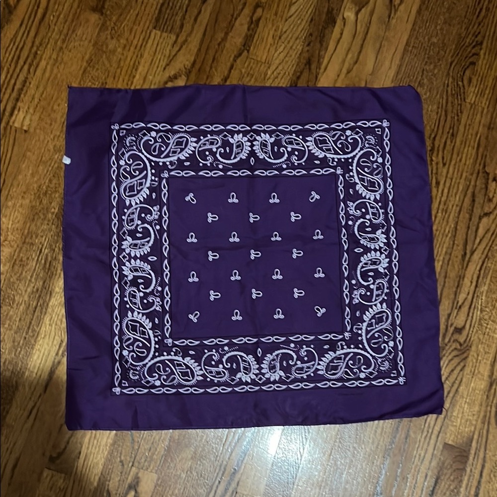 Purple Bandana with Paisley Design